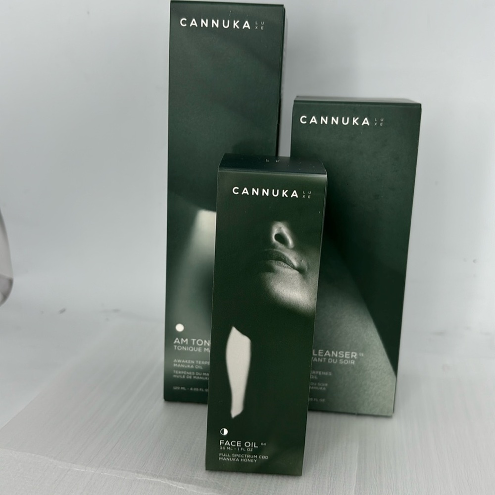 Cannuka lux skincare toner cleanser face oil 3 Pc bundle NWT